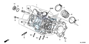 NC750XAE NC750XA Europe Direct - (ED) drawing CYLINDER HEAD