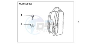 VTX1300S drawing LEATHER BACKREST BAG