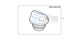 GL1500C F6C drawing CHROME OIL CAP