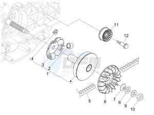 GTS 300 ie Super USA drawing Driving pulley