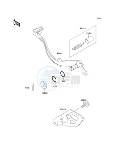 KLX 650 D [KLX650R] (D1) [KLX650R] drawing BRAKE PEDAL