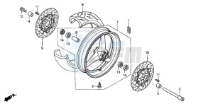 CBR600F4 drawing FRONT WHEEL