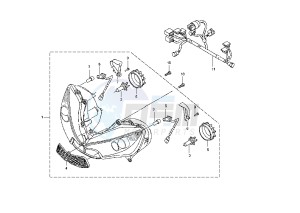 YZF R6 600 drawing HEADLIGHT