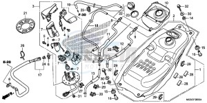 NC700DD INTEGRA E drawing FUEL TANK/FUEL PUMP