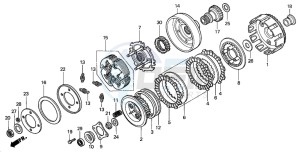 TRX350FE FOURTRAX 350 4X4ES drawing CLUTCH