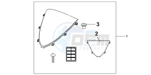 CBR1000RRB drawing HIGH WIND SCREEN