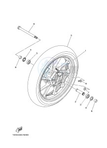 MT07A MT-07 ABS 700 (1XBH 1XBJ) drawing FRONT WHEEL