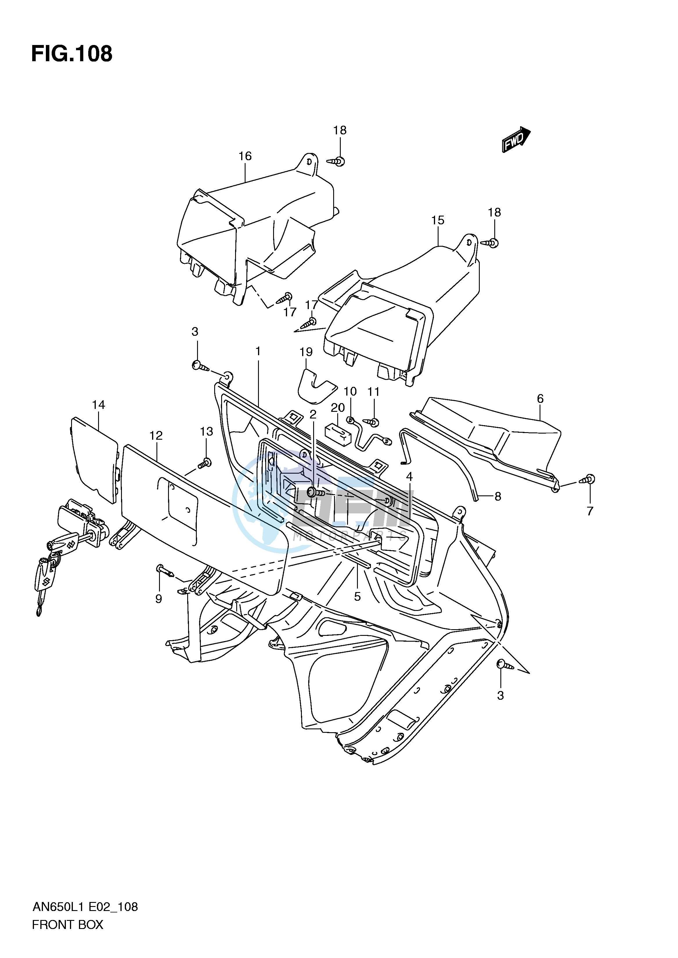 FRONT BOX (AN650AL1 E2)