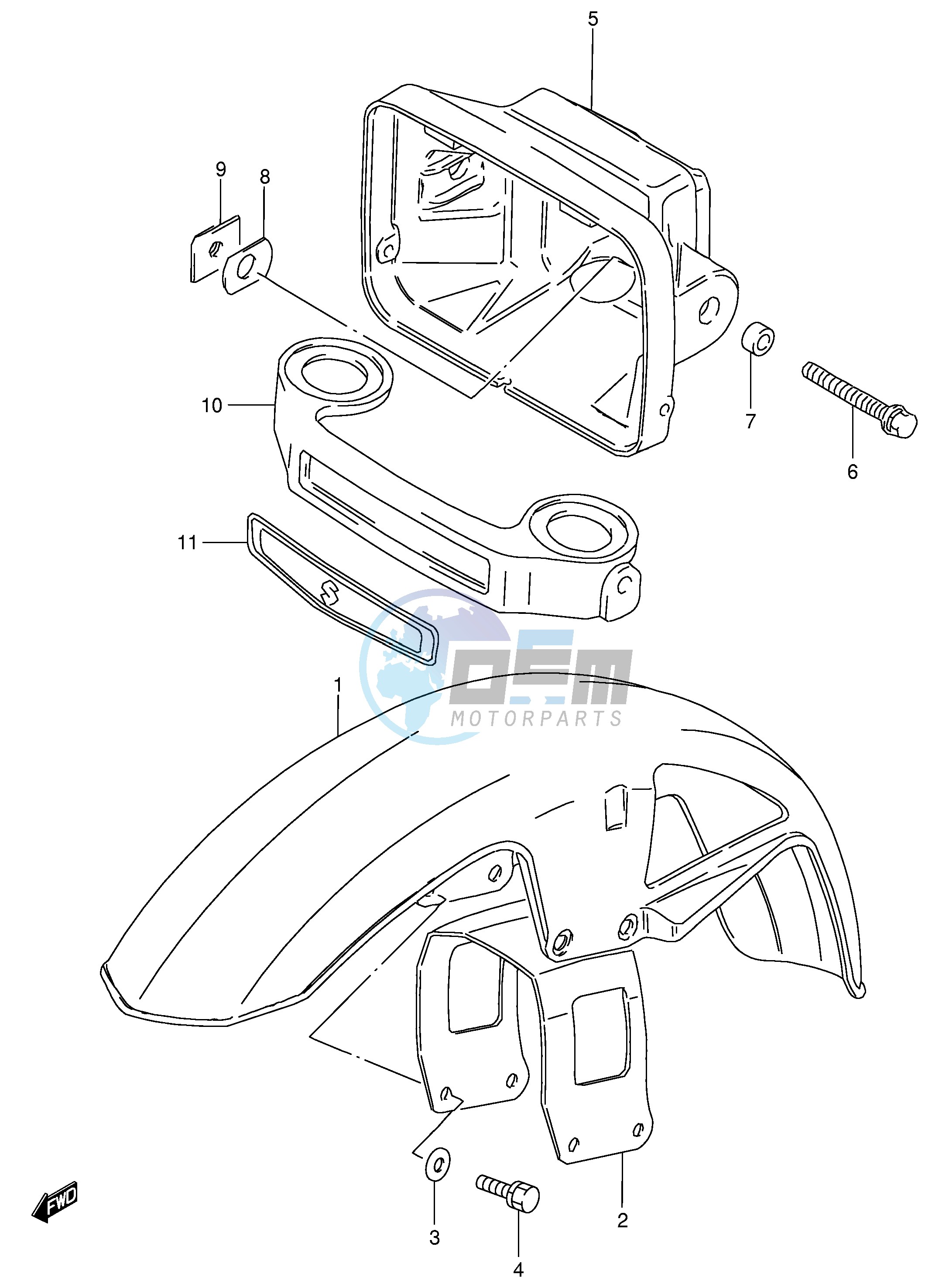 FRONT FENDER - HEADLAMP HOUSING