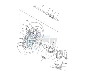 TTR E 50 drawing FRONT WHEEL