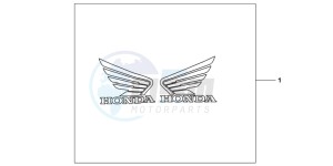 CB600FAB drawing 3D LOGO KIT HONDA