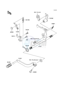 KLX110 KLX110A6F EU drawing Gear Change Mechanism