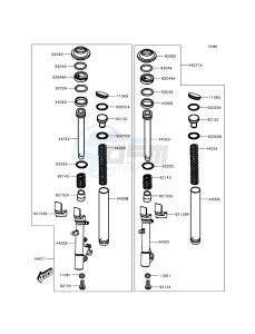 J300 ABS SC300BEF XX (EU ME A(FRICA) drawing Front Fork