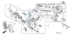 VFR8009 Ireland - (EK / MME TWO) drawing L. FRONT BRAKE CALIPER