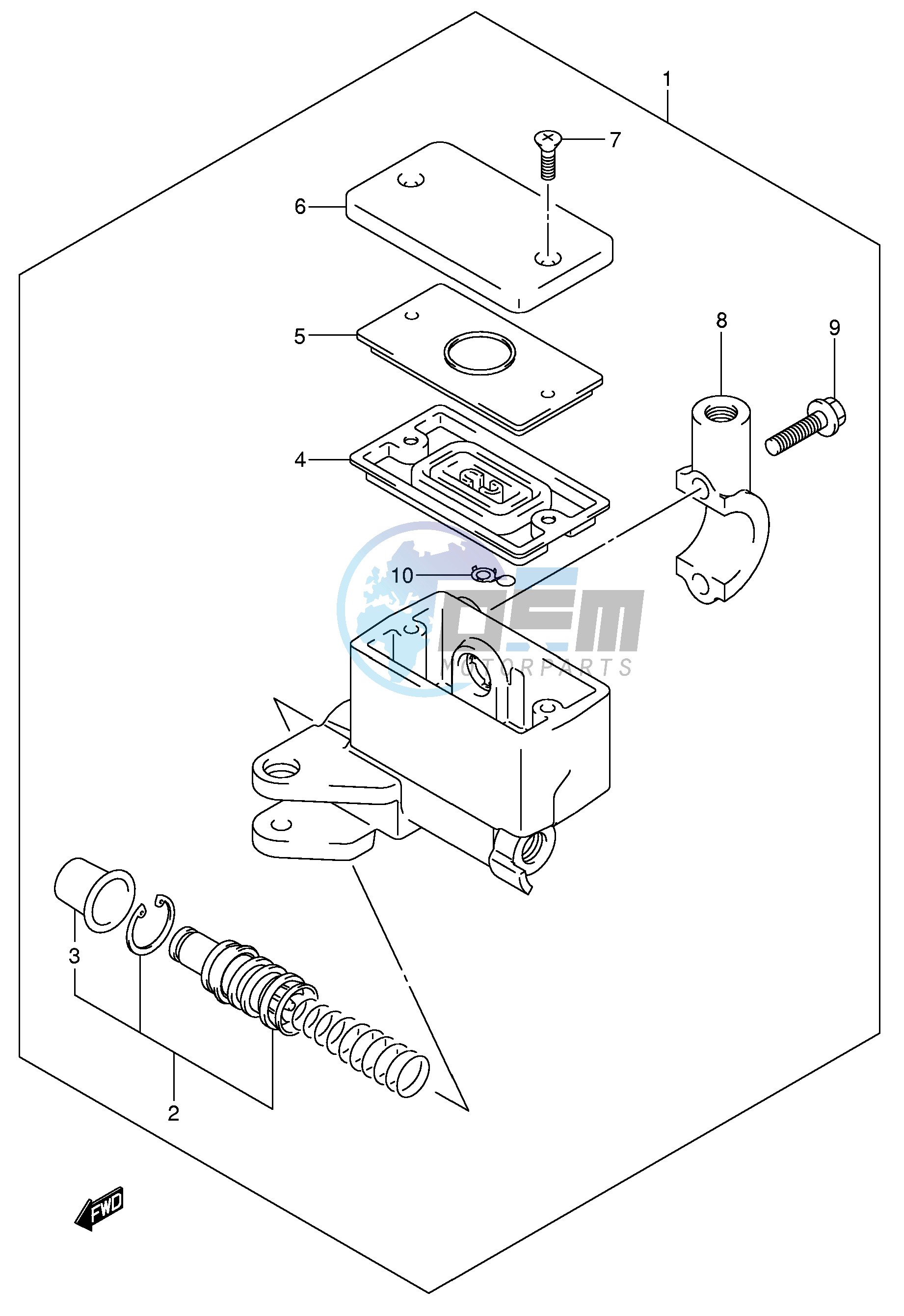 FRONT MASTER CYLINDER (GSF650K5 UK5 AK5 UAK5 K6 UK6 AK6 UAK6)