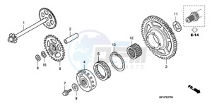 CB1000RAA France - (F / ABS CMF) drawing STARTING CLUTCH