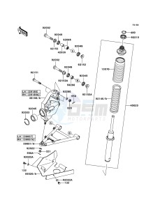 KVF650 4x4 KVF650-D1 EU GB drawing Suspension