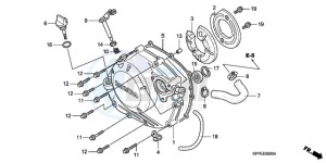 CBR125RWA UK - (E / WH) drawing RIGHT CRANKCASE COVER