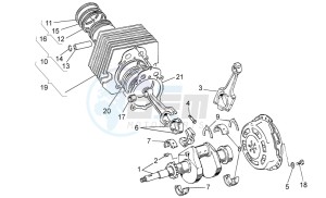 V7 Racer 750 drawing Crankshaft cpl.