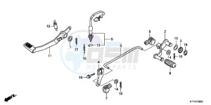 CBR125RTC drawing PEDAL