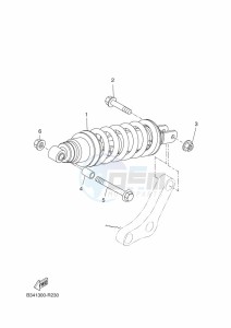 XSR700 MTM690D (BCN1) drawing REAR SUSPENSION