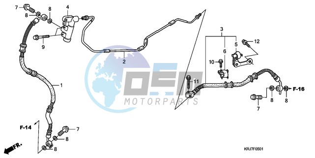 REAR BRAKE PIPE (FES125)(FES150)