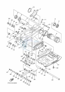 YFM700R (BCX7) drawing REAR ARM