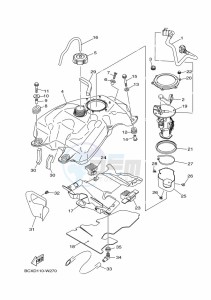 YFM700R (BCXH) drawing FUEL TANK