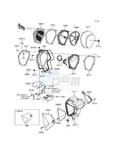 KLX450R KLX450AEF EU drawing Air Cleaner