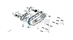 SYMPHONY ST 50 drawing CRANKCASE COVER LEFT