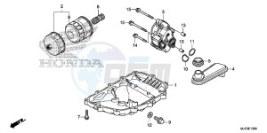 NC750JF Vultus - NC750J Europe Direct - (ED) drawing OIL PAN/OIL PUMP