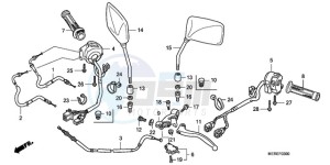 CBF600NA9 Europe Direct - (ED / ABS 25K) drawing HANDLE LEVER/SWITCH/CABLE