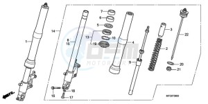 CB600FA France - (F / CMF 25K) drawing FRONT FORK