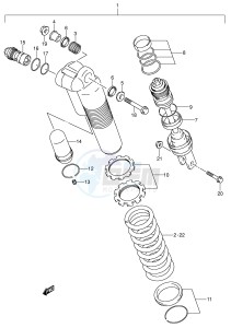 RM125 (E3-E28) drawing REAR SHOCK ABSORBER (MODEL K4)