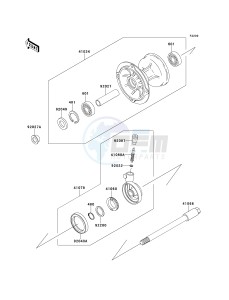 KDX 220 A [KDX220R] (A4-A8) [KDX220R] drawing FRONT HUB