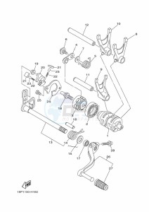 YFZ450R (BW2T) drawing SHIFT CAM & FORK