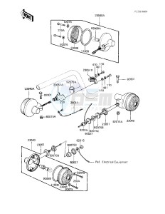 KZ 750 F [LTD SHAFT] (F1) [LTD SHAFT] drawing TURN SIGNALS