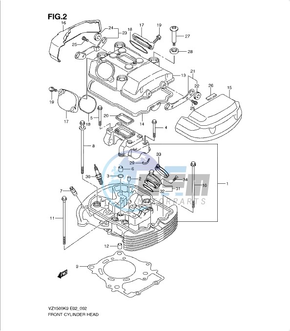 FRONT CYLINDER HEAD