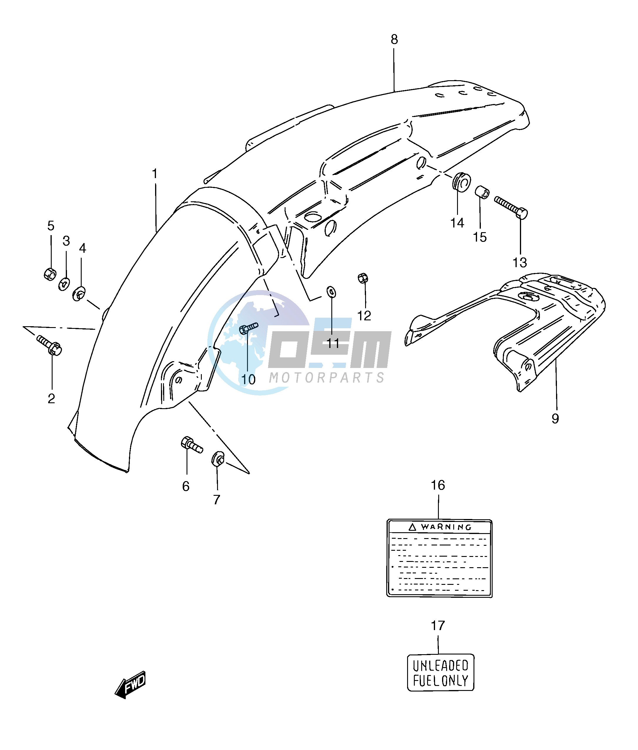 REAR FENDER (TS185ERT E24)