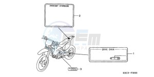 CRF250X9 Europe Direct - (ED / CMF) drawing CAUTION LABEL