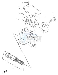 GSX600F (E28) Katana drawing FRONT MASTER CYLINDER (MODEL P R S T)