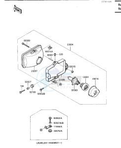 KL 650 A [KLR650] (A1-A5) [KLR650] drawing HEAD LAMP