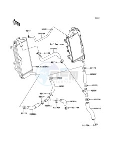 KX450F KX450E9F EU drawing Water Pipe