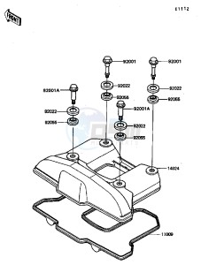 KL 650 A [KLR650] (A6-A9) [KLR650] drawing CYLINDER HEAD COVER