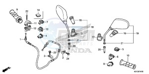 SH125SG SH300A UK - (E) drawing SWITCH/ CABLE/ MIRROR