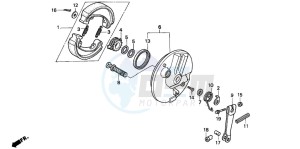 CB250 NIGHTHAWK drawing FRONT BRAKE PANEL