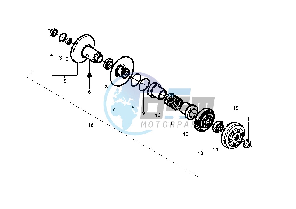 Driven pulley