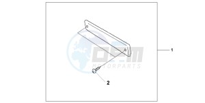 FES125A S-WING drawing PILLION BACKREST PAD