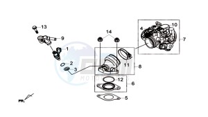 CRUISYM 300 (L8) EU drawing INLET PIPE ASSY