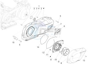 MEDLEY 150 4T IE ABS E4-2016-2018 (EMEA) drawing Crankcase cover - Crankcase cooling